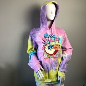 Women’s Tie Dye Hoodie Ren and Stimpy Forever 21